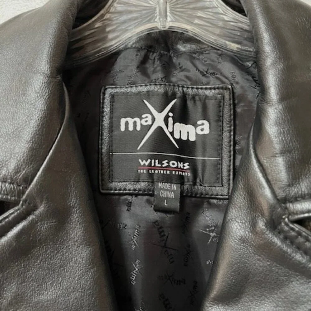 Wilsons Leather Maxima Black Womens Blazer Jacket - Picture 2 of 10